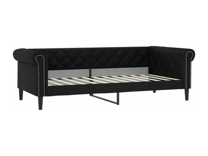 Black daybed 80x200 faux leather