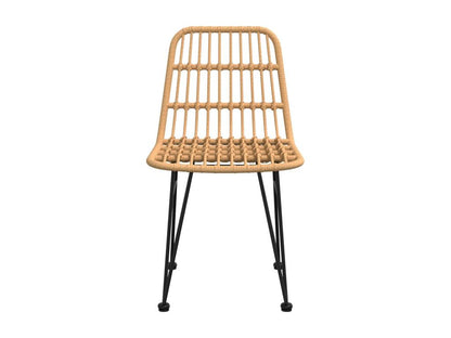 Garden chairs, set of 2, 48x62x84 cm, woven resin