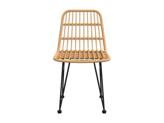 Garden chairs, set of 2, 48x62x84 cm, woven resin