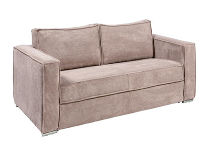 3-seater express convertible sofa in pink corduroy - Homzora bed, 140 cm wide - 18 cm Homzora mattress