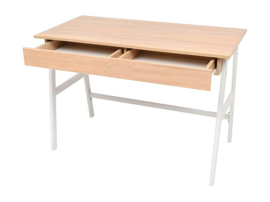 Writing table 110x55x75 cm Oak and white