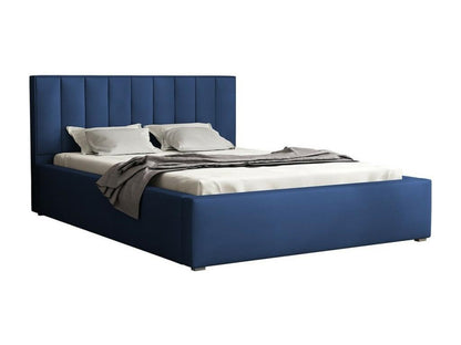 Doucezen 111 Double Blue Bed 200x200 Upholstered Slatted Base 220x223x93cm