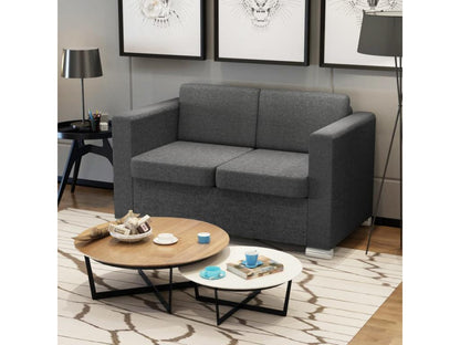 2-seater sofa, dark grey fabric
