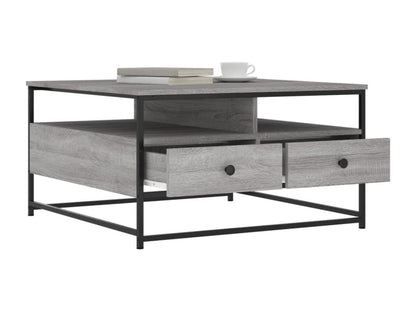 Homzora grey coffee table 80x80x45 cm engineered wood