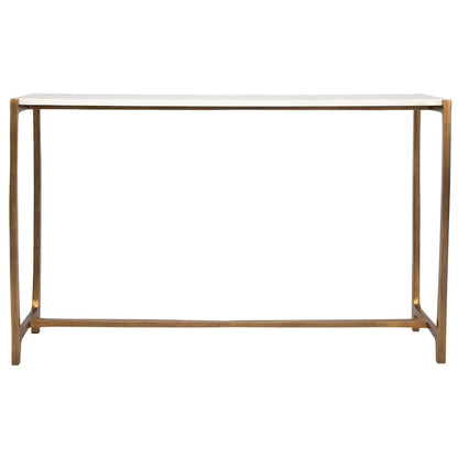 Affinity Marble Top Console Table - 47.25 - White and Gold