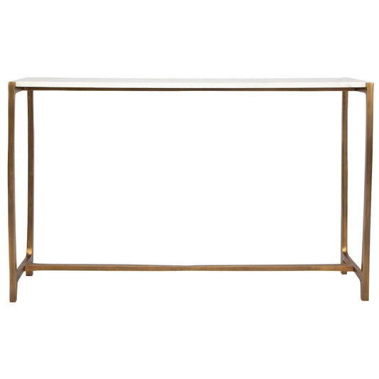 Affinity Marble Top Console Table - 47.25 - White and Gold