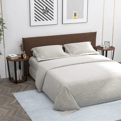 Gymax Industrial End Table Sofa Side Table Nightstand w/ Storage Shelf