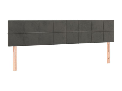 2-piece headboard set, dark grey, 80x5x78/88 cm, velvet