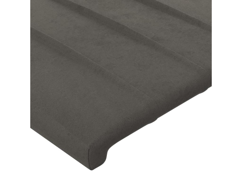 2-piece headboard set, dark grey, 90x5x78/88 cm, velvet