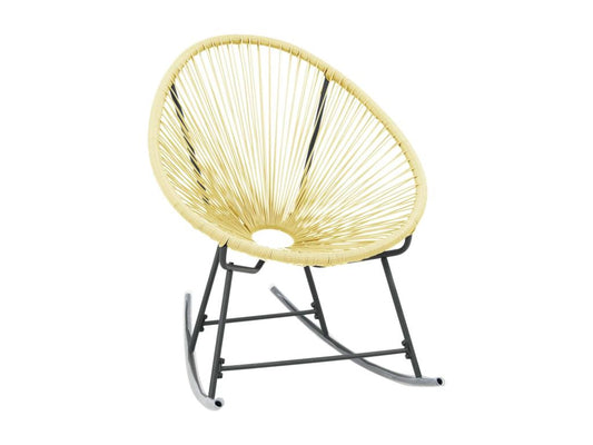 Homzora Outdoor Chair, Wicker Resin, Beige