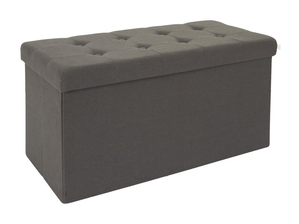 Homzora Folding Bench Storage Box, Grey