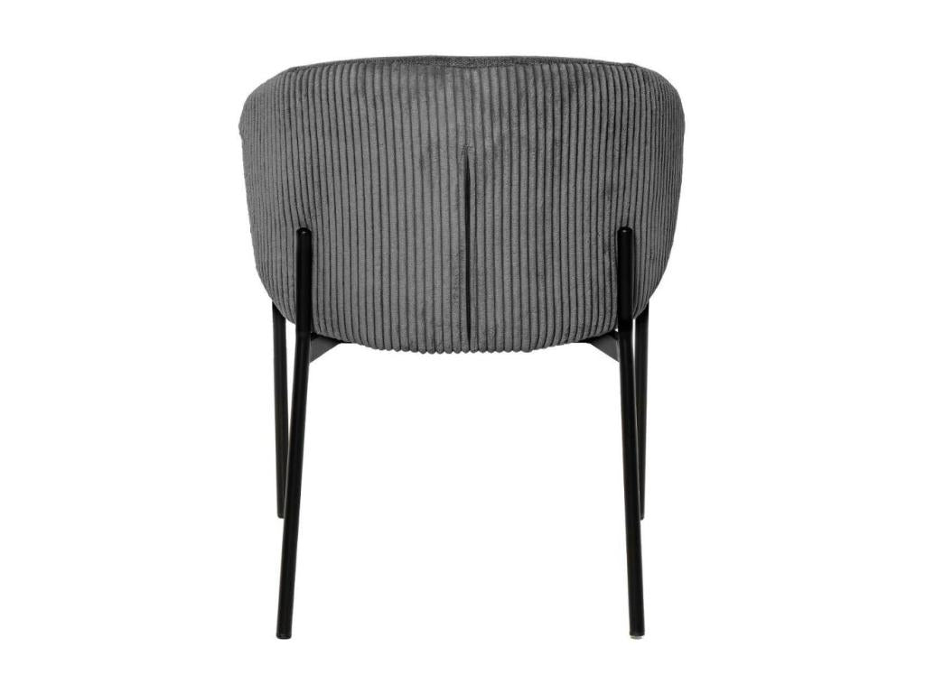 Homzora Chair in Smooth, Velvety Fabric – Style and Softness – Dark Grey