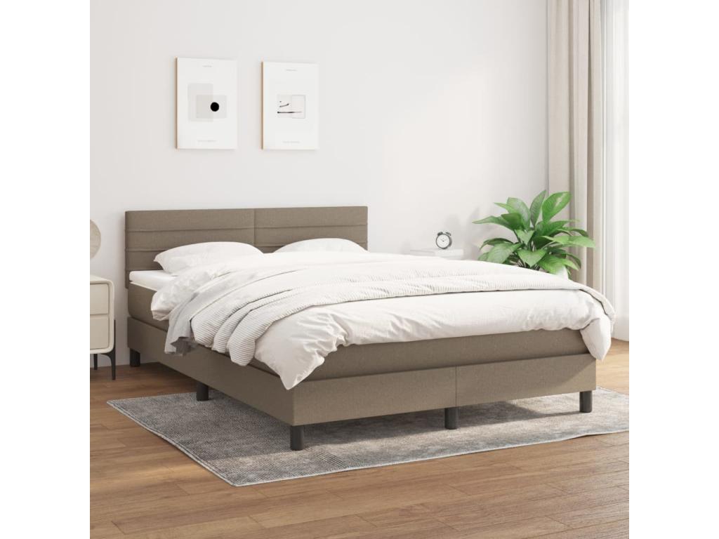 Homzora bed base with Homzora 140x200 cm mattress, fabric