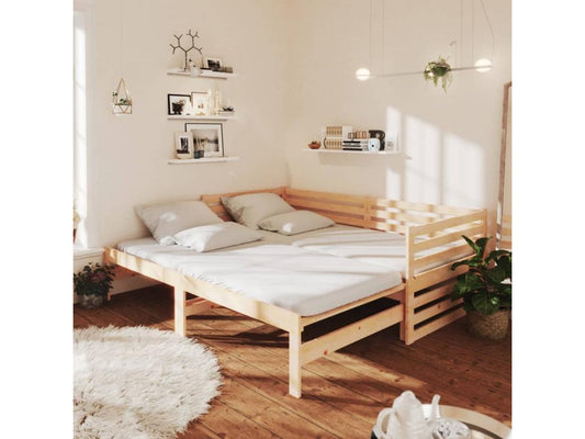 Sliding bed, solid pine wood, 2 x 90x200 cm