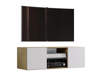 Doucezen Wooden Wall-Mounted TV Unit, Low Wall-Mounted TV Cabinet, Jusa Oak Table, Doucezen - 95