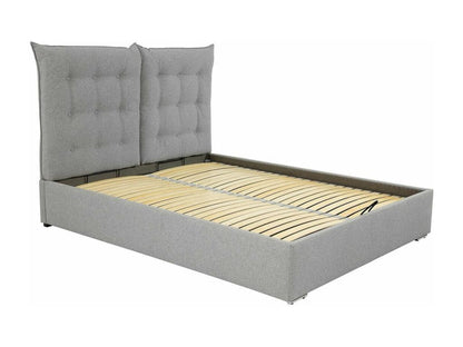 Doucezen 104 Double Grey Bed 160x200 Upholstered Slatted Base 175x214x128cm