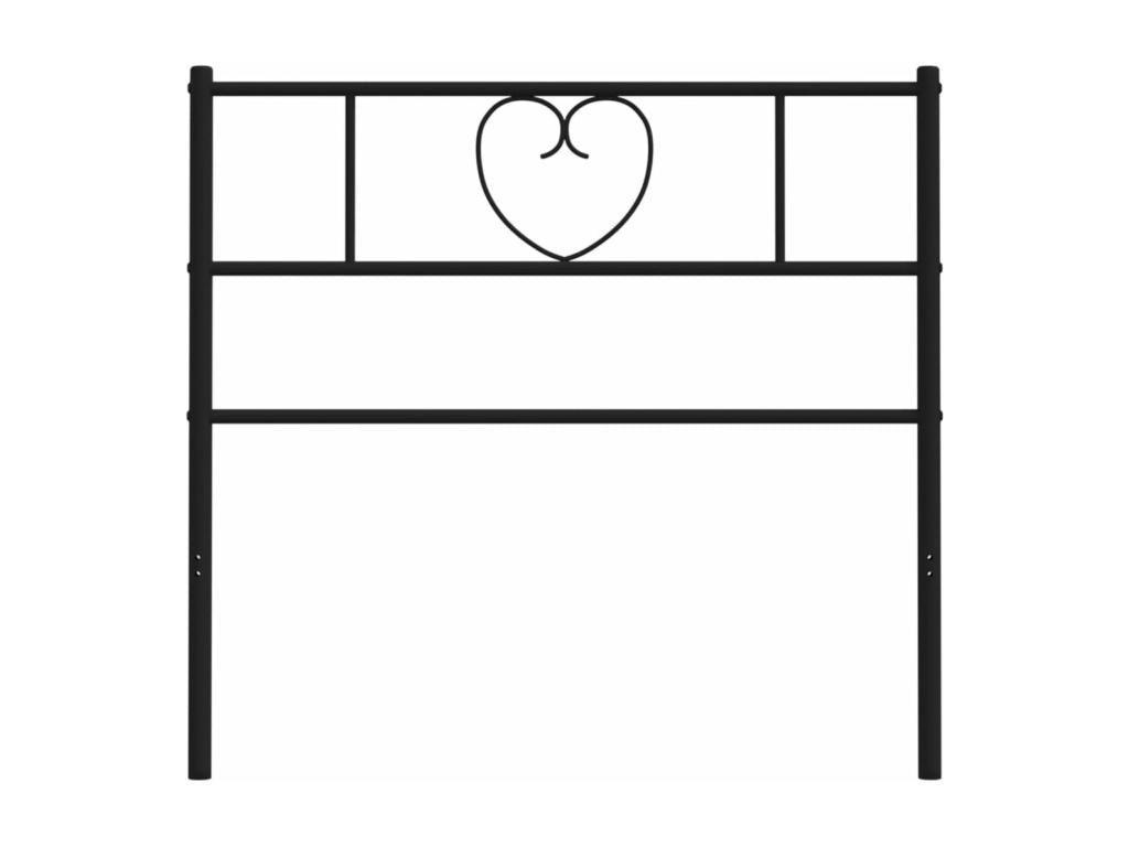 Black metal headboard 107cm