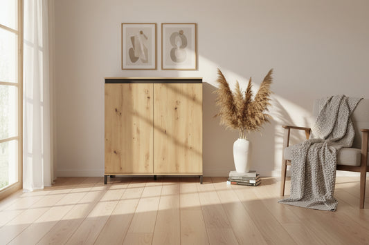 Genius Multi-Purpose Cabinet Oak 100x110x40 cm Homzora