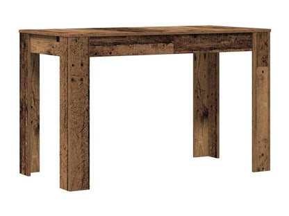 Dining table in aged wood, 120x60x76 cm, engineered wood