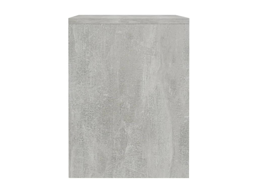 2-piece bedside tables, concrete grey, 40x30x40 cm, engineered wood