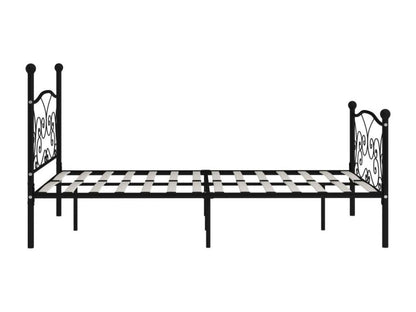 Homzora Black Metal Bed and Slatted Base 120x200