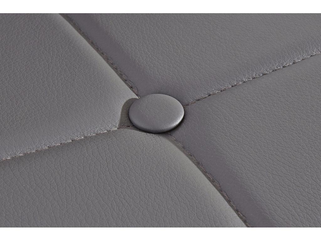 Homzora - Set of 4 Gray PU Upholstered Dining Chairs