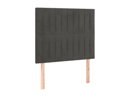 2-piece headboard set, dark grey, 90x5x78/88 cm, velvet
