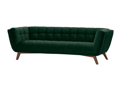 3-seater sofa in dark green velvet - Doucezen