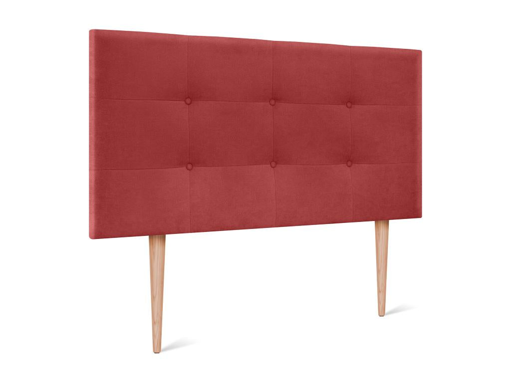 Homzora Aqualine Fabric Headboard, 95x115cm, with Legs, for 90cm Beds - Red