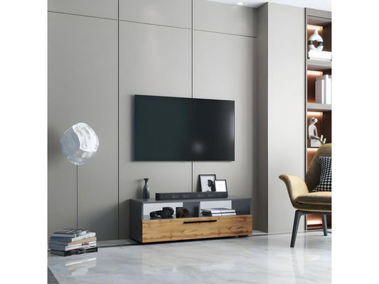 Doucezen Wooden TV Stand Lowboard Console Table Doucezen Arila XL Anthracite / Honey Oak