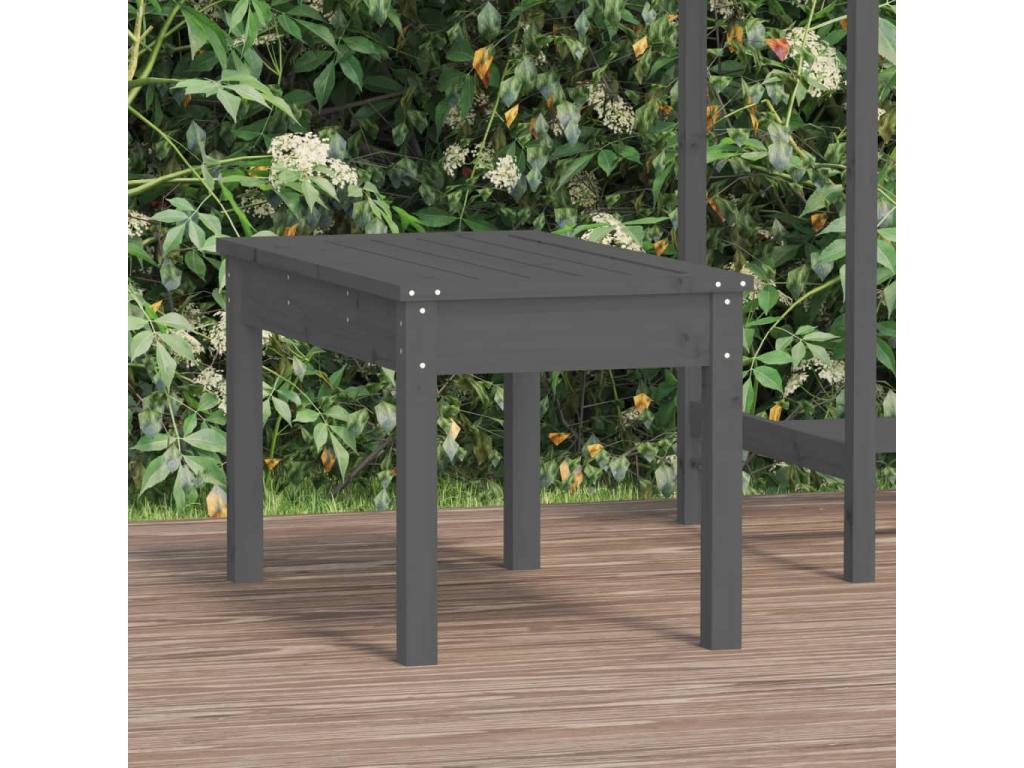 Grey garden bench 80x44x45 cm solid pine wood