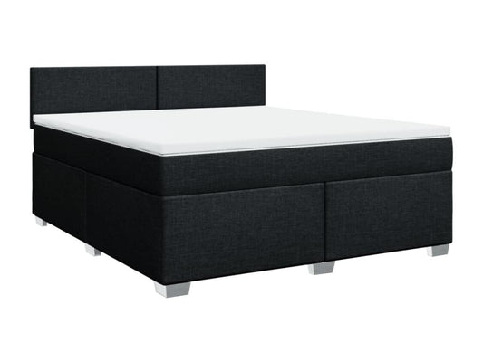 Doucezen bed base with black mattress, 180x200 cm, fabric