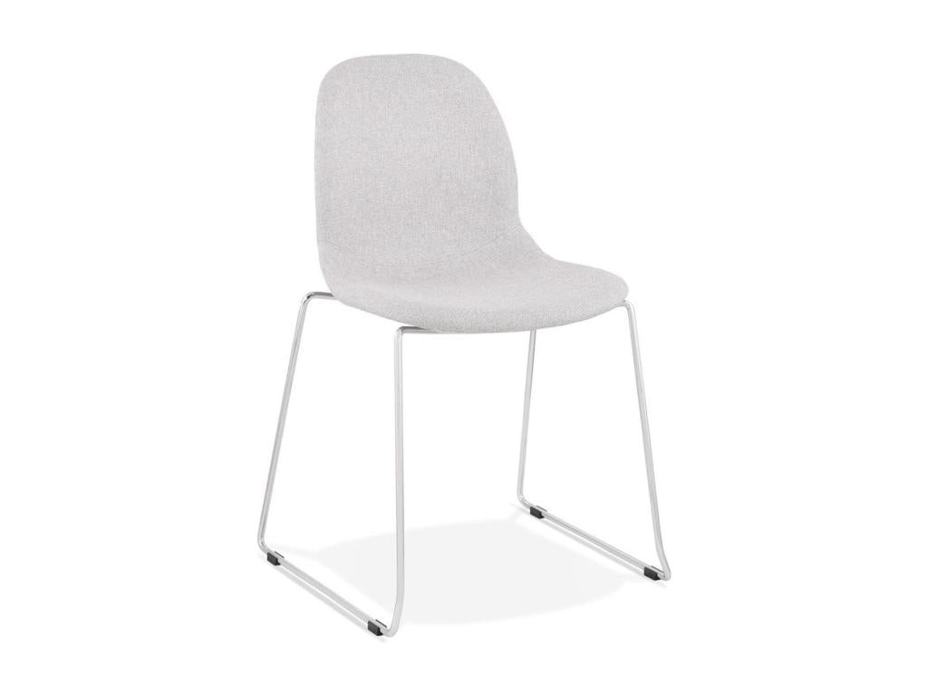 Doucezen Designer Fabric Chair 85cm Grey / Chrome