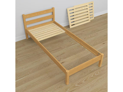 Single bed in wood N01 Natural Pine 100x180