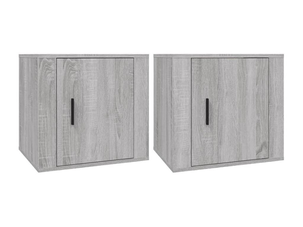 Doucezen bedside tables, 2 pieces, grey, 50x39x47 cm