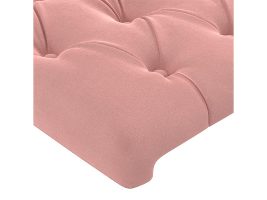 Pink LED Headboard 163x16x78/88 cm Velvet