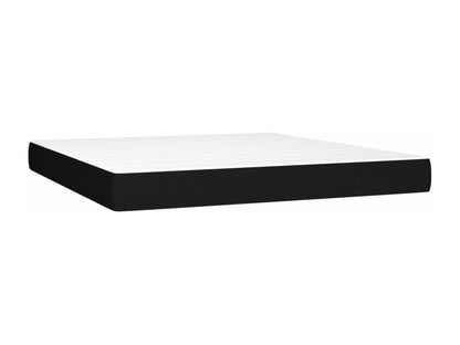 Homzora bed base and mattress with LED lighting, black, 180x200 cm, fabric