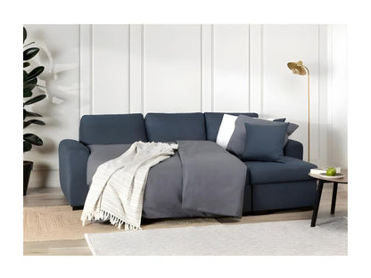 Reversible convertible corner sofa - Blue fabric - Doucezen - W 244 x D 151 x H 90 - Made in Ukraine