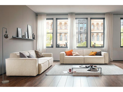 Sofa - beige woven fabric - Doucezen