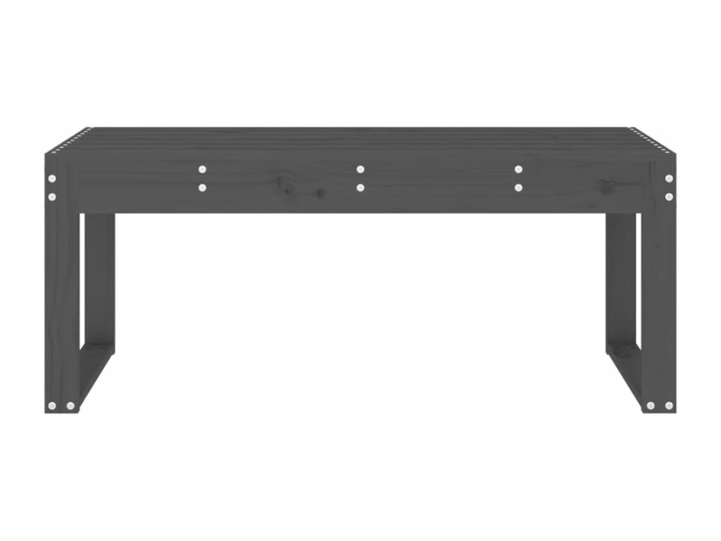 Grey garden bench 110x38x45 solid pine wood