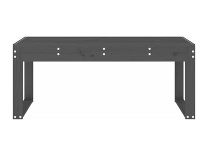 Grey garden bench 110x38x45 solid pine wood