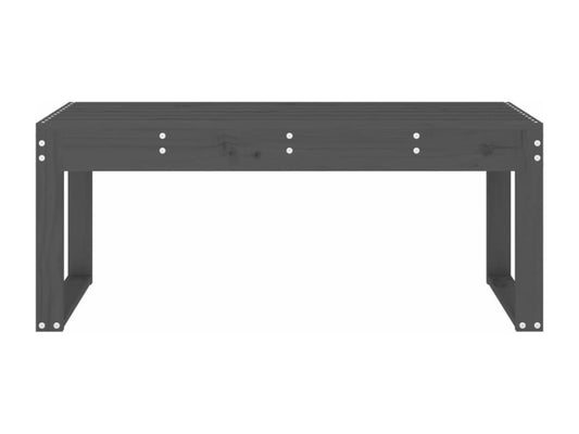 Grey garden bench 110x38x45 solid pine wood