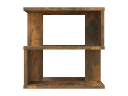 Smoked Oak Side Table 40x40x40 Engineered Wood