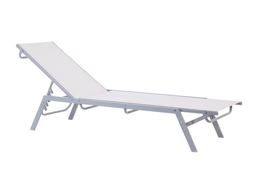 Doucezen White Metal Chaise Lounge