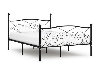 Homzora Black Metal Bed and Slatted Base 120x200