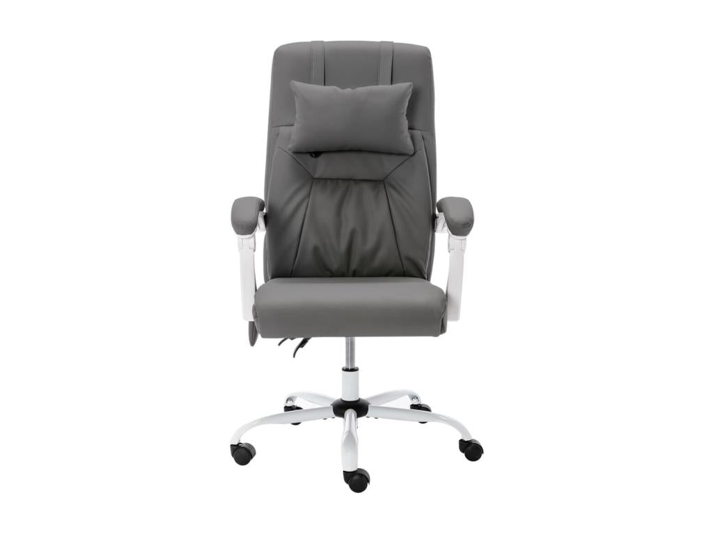 Grey Faux Leather Massage Office Chair