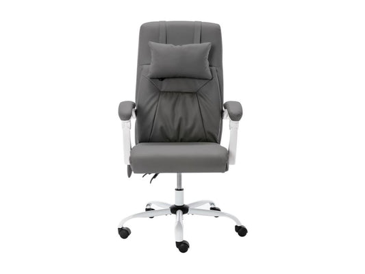Grey Faux Leather Massage Office Chair