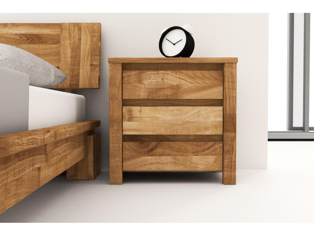 Homzora - Wild oak bedside table with natural oil finish