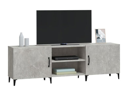 Concrete grey TV stand 150x30x50 cm engineered wood