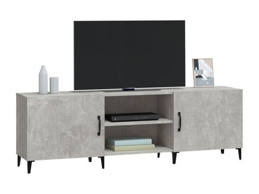 Concrete grey TV stand 150x30x50 cm engineered wood